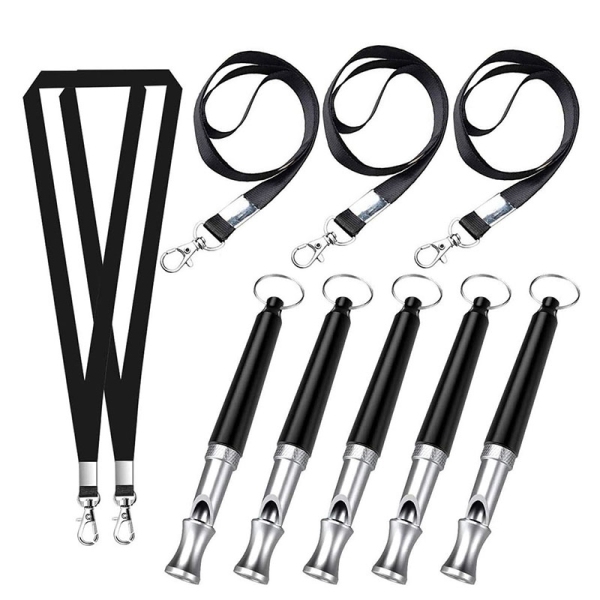 5 PCS Ultrasonic Dog Training Whistle for Recall and Barking Control,with Lanyard Strap Professional Dog Whistles