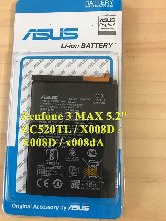 Zenfone 3 Max 5,2 inch / Zenfone3 Max 5.2Inch . ZC520TL C11P1611 . ASUS_X008D . X008D . x008dA . Zenfone 4 Max ZC520KL ORIGINAL Baterai Batre Batery Battery Battre Batrai batere Asus Zenphone