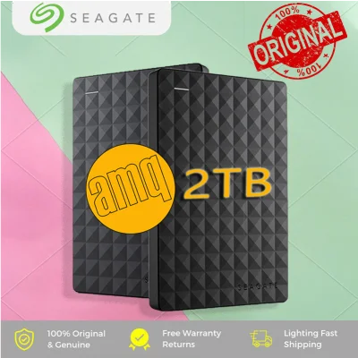 Hardisk Eksternal Seagate 2TB - 2.5 Inch External HDD - Portable Eksternal HDD - Hitam