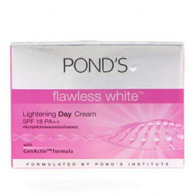 ponds pelembab wajah flawless white spf 18 day cream