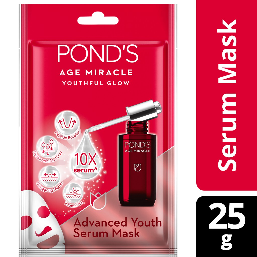 Ponds Age Miracle Serum Sheet Mask Anti Aging 25gr Lazada Indonesia