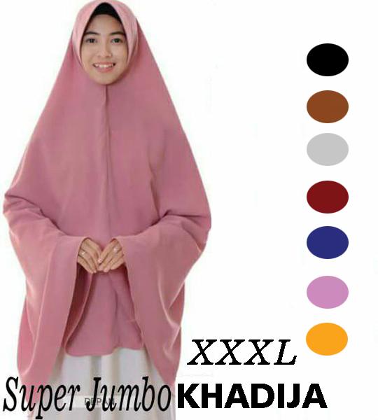 Mesh Jilbab Instant Super Jumbo XXXL / Hijab Khimar Instan KHADIJA