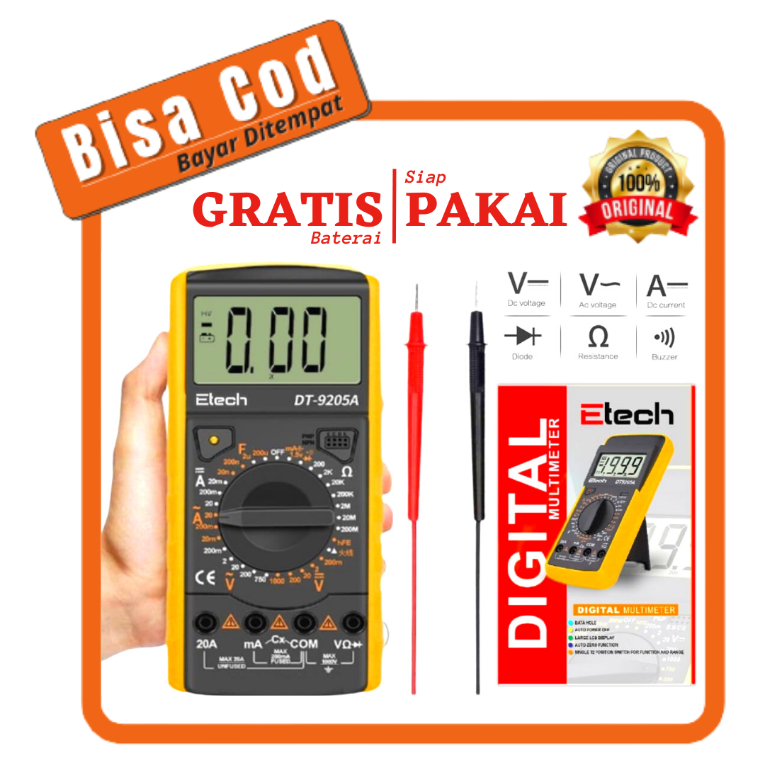 Avo Meter Muti Meter Afo Multi Tester Paket Lengkap Tinggal Pakai