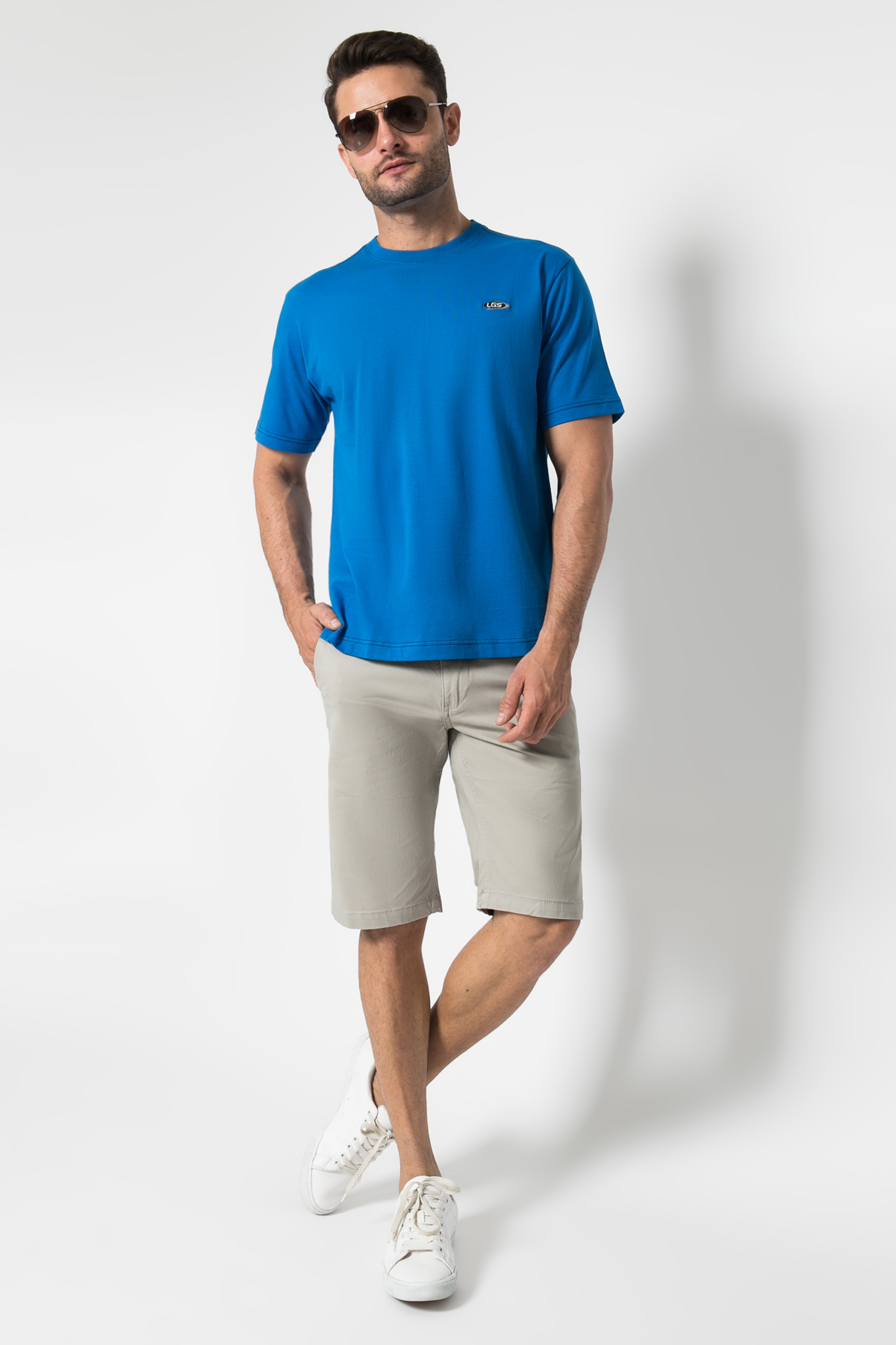 LGS - Kaos Casual - Logo - Biru 
