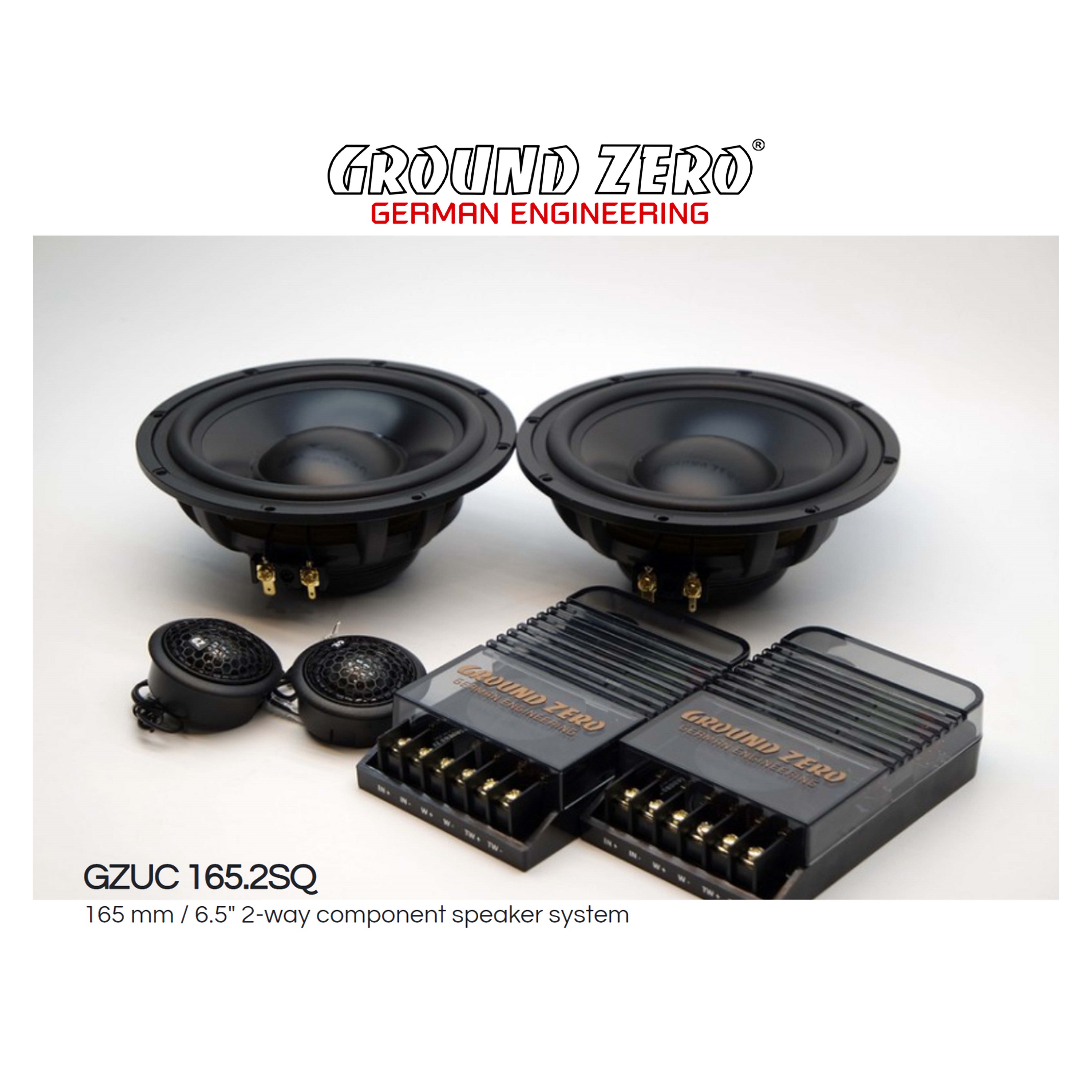 Ground Zero Uranium GZUC 165.2SQ 6.5 inch 2-Way Component Speaker