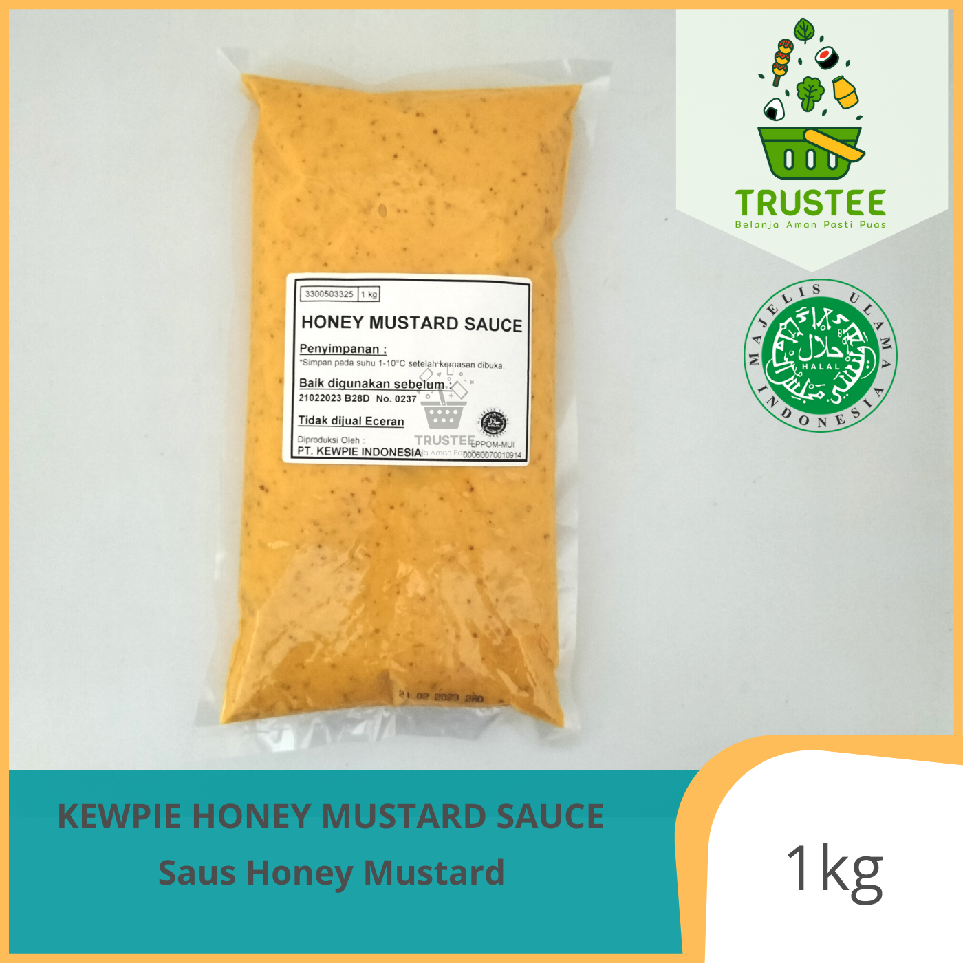 Kewpie Saus Mustard Madu / Honey Mustard Sauce Halal 1kg Lazada Indonesia