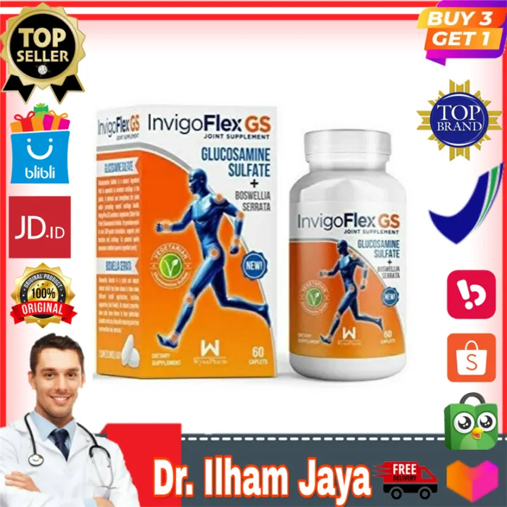 Invigoflex Invigo Flex Gs Asli Calcium Tulang Glucosamine Sulfate Sakit Sendi Sakit Lutut Lazada Indonesia