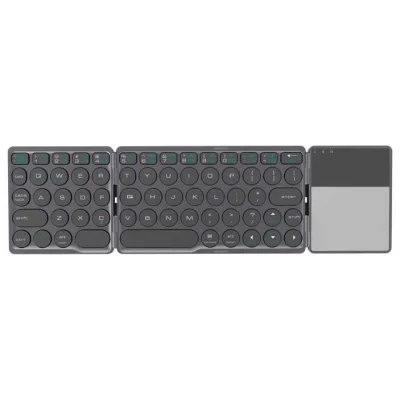 Keyboard Lipat Wireless Bluetooth Three Folding Touchpad - A21