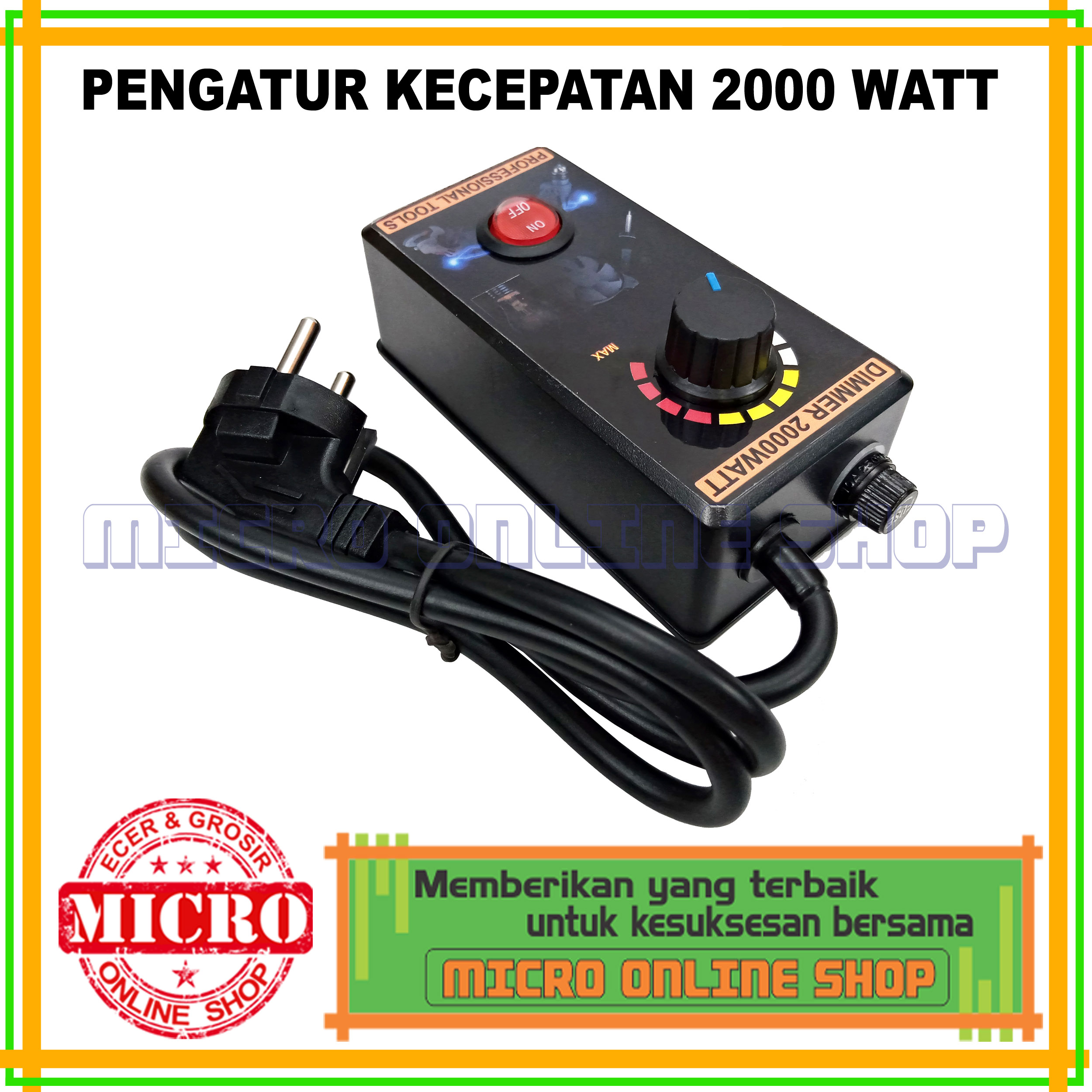 Pengatur Kecepatan Bor Gerinda / Dimmer AC 220 Volt 2000 Watt / Dimmer 220V 2000W Lazada Indonesia