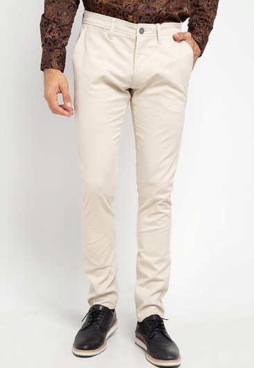 Jual Celana Beige Chinos Pria Skinny 