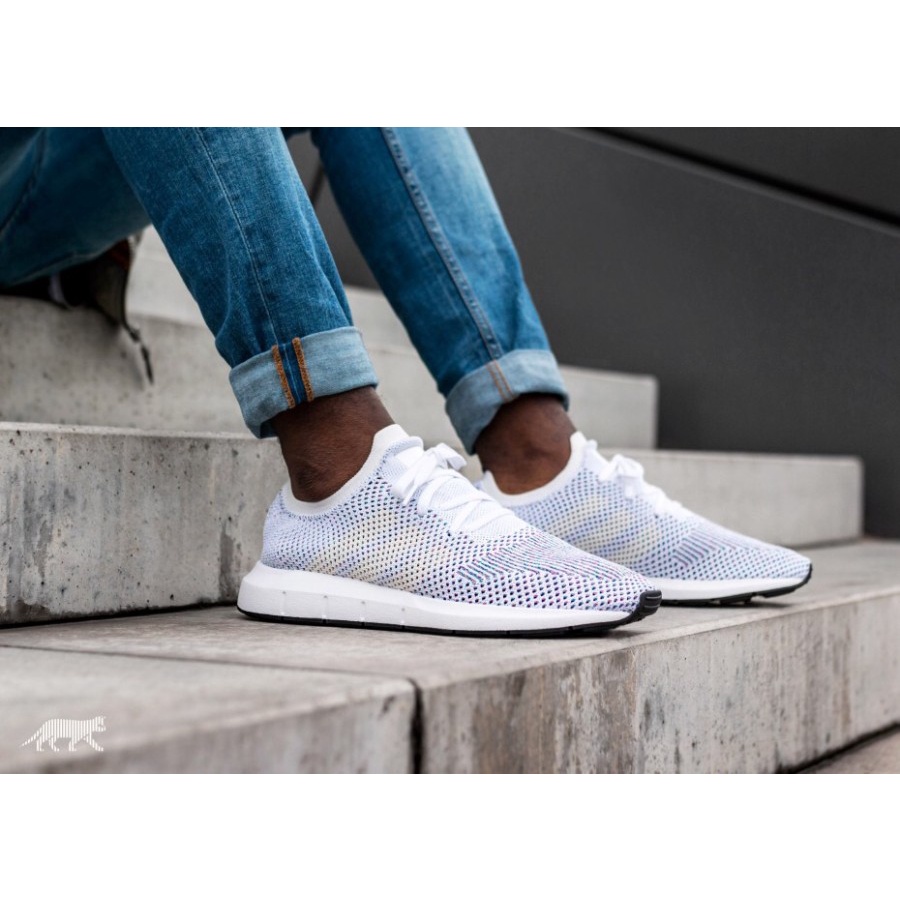 adidas white swift run shoes