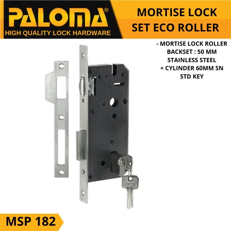 PALOMA MSP 182 PAKET SET STANDARD ROLLER 50 MM + CYLINDER BODY KUNCI PALOMA MSP 182 PAKET SET STANDARD ROLLER 50 MM + CYLINDER BODY KUNCI