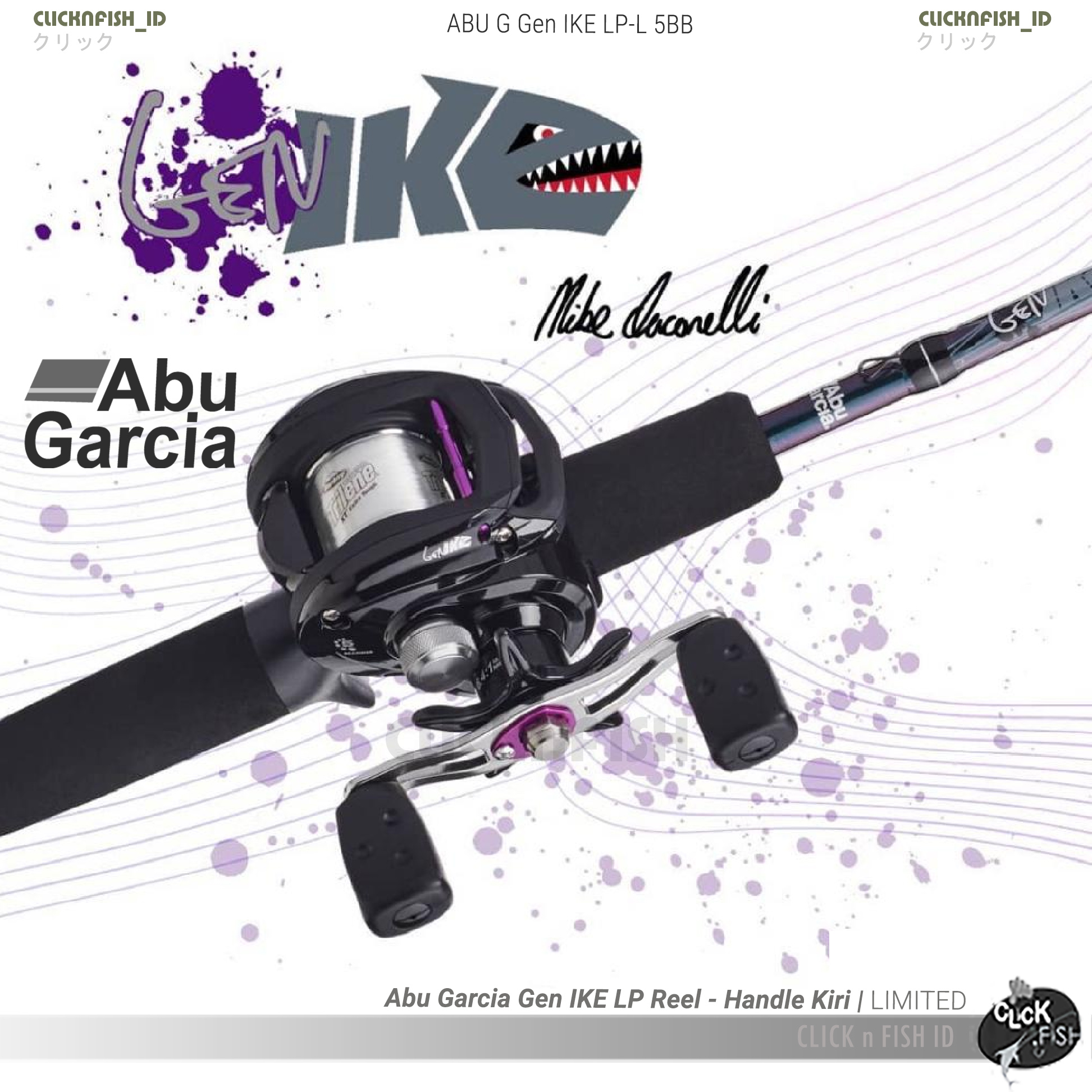 Reel BC Abu Garcia Gen IKE Low Profile Pancing BC Handle Kiri