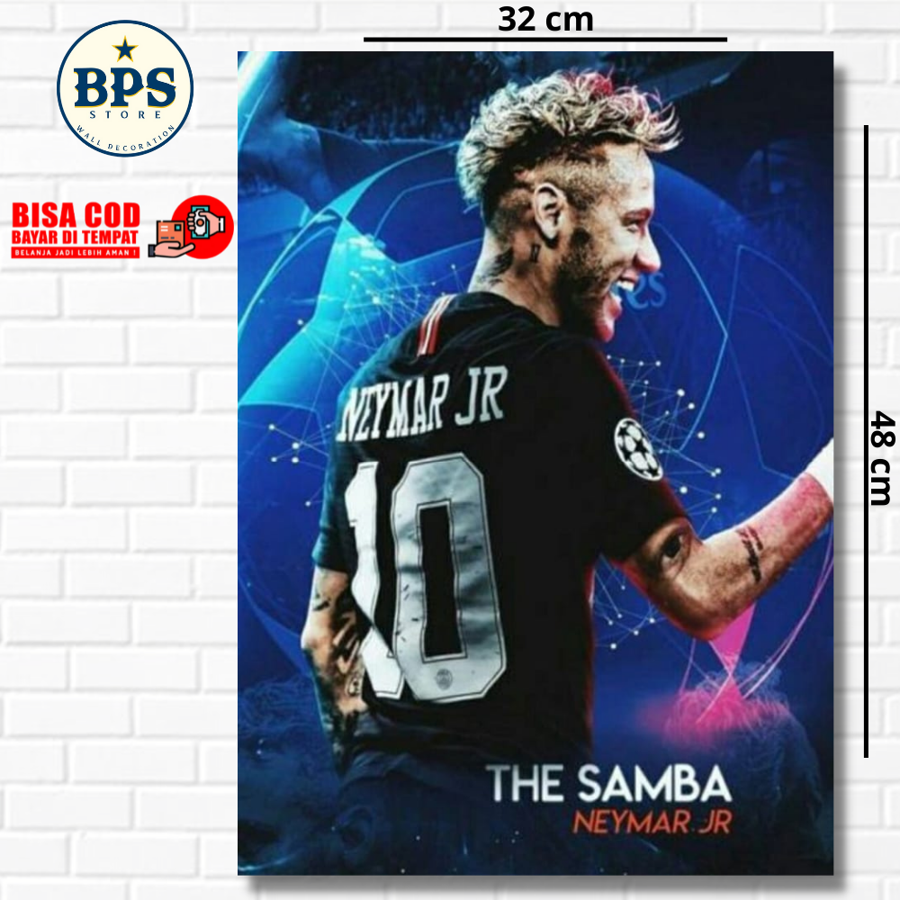 POSTER NEYMAR JR POSTER PSG FOTO NEYMAR JR POSTER SEPAKBOLA