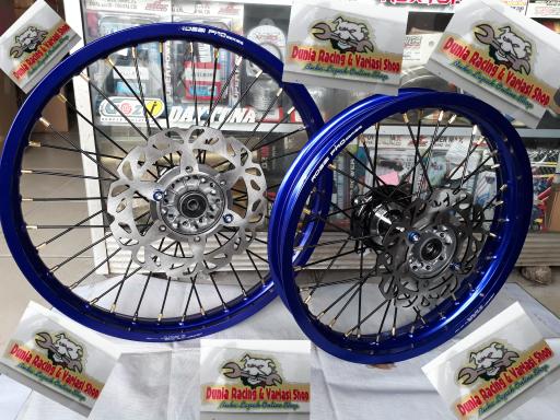 Sepaket Velg Klx Ring 18/21 Tromol Jarijari Cakram Bonus Rakit