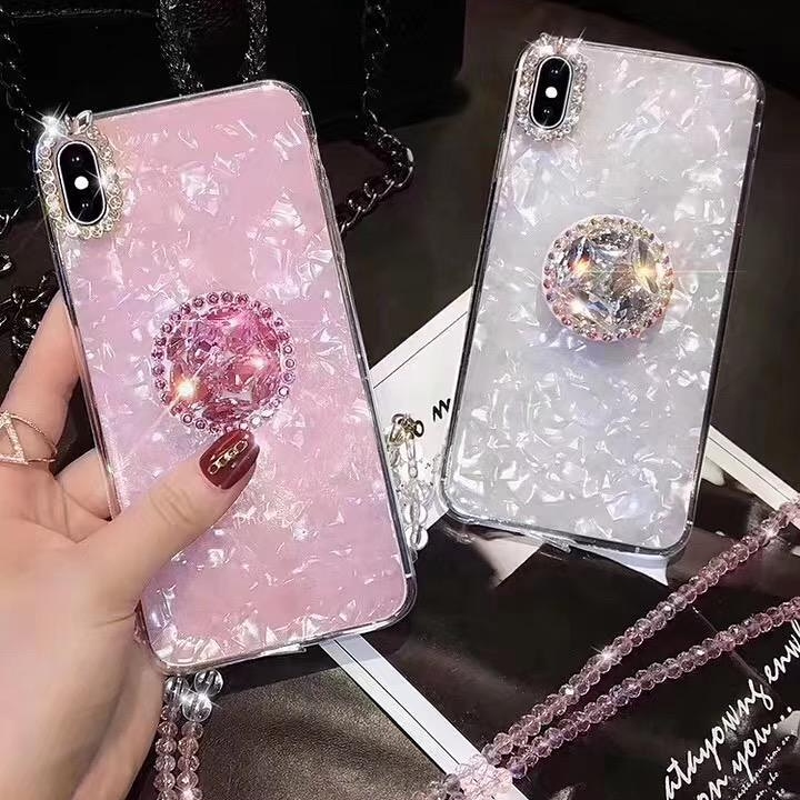 Crystal Case & Diamond Pop Socket Samsung Note 5 Note 8 Note 9 Note 10 ...