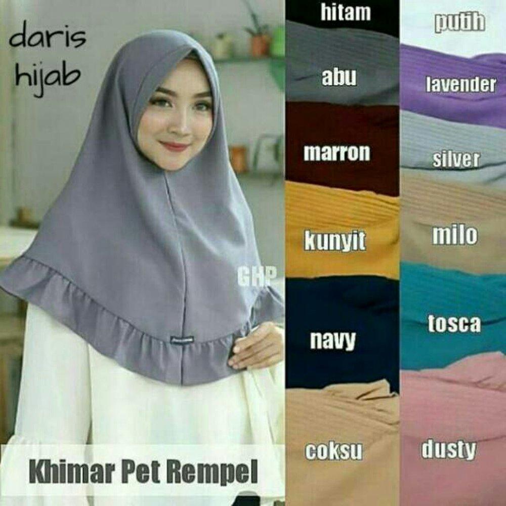 A3.Khimar Pet REMPEL IPET REMPEL (Jilbab Rempel / Kerudung Rempel Simple Rempel Wolfis Antem )