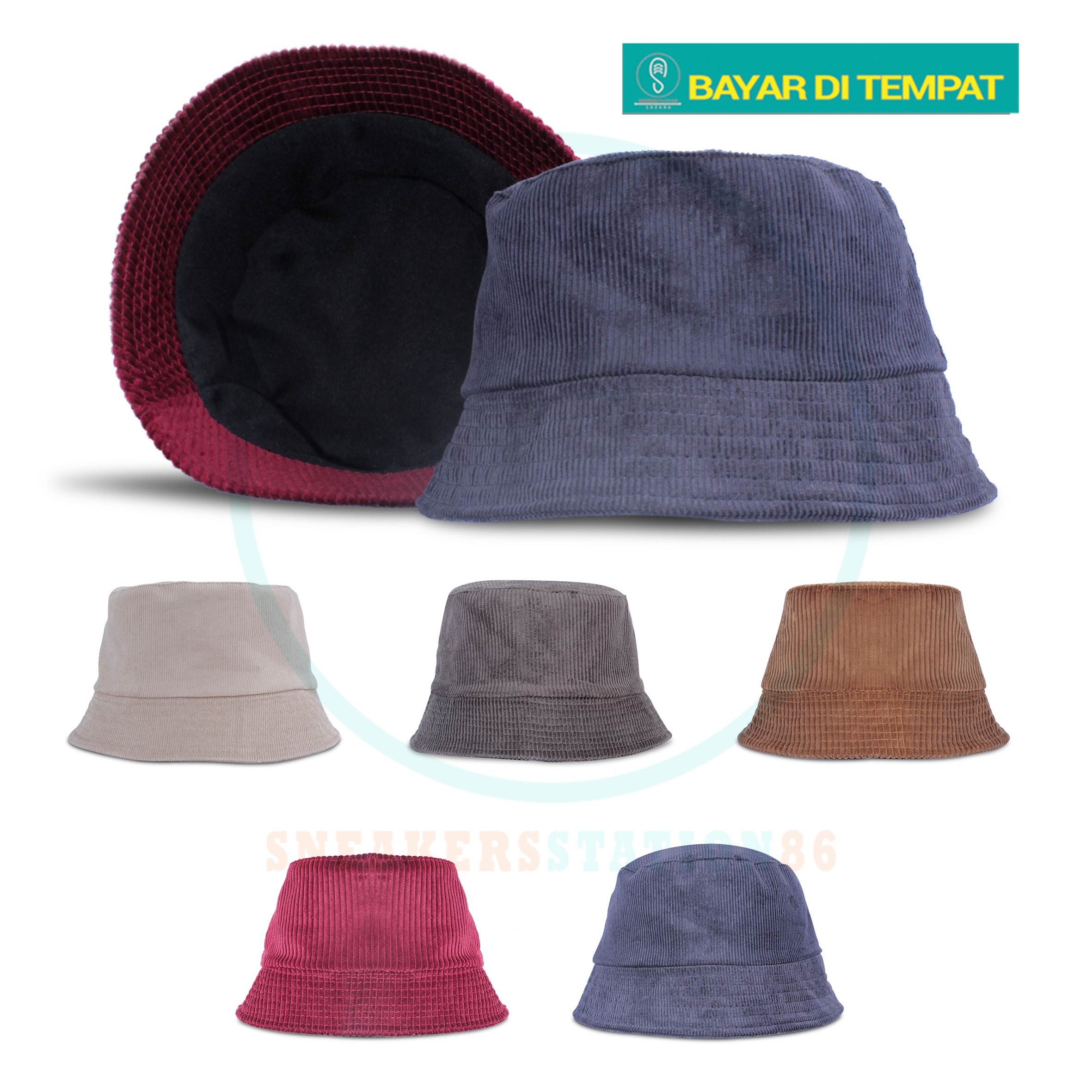 TOPI BUCKET CORDUROY BUCKET HAT 