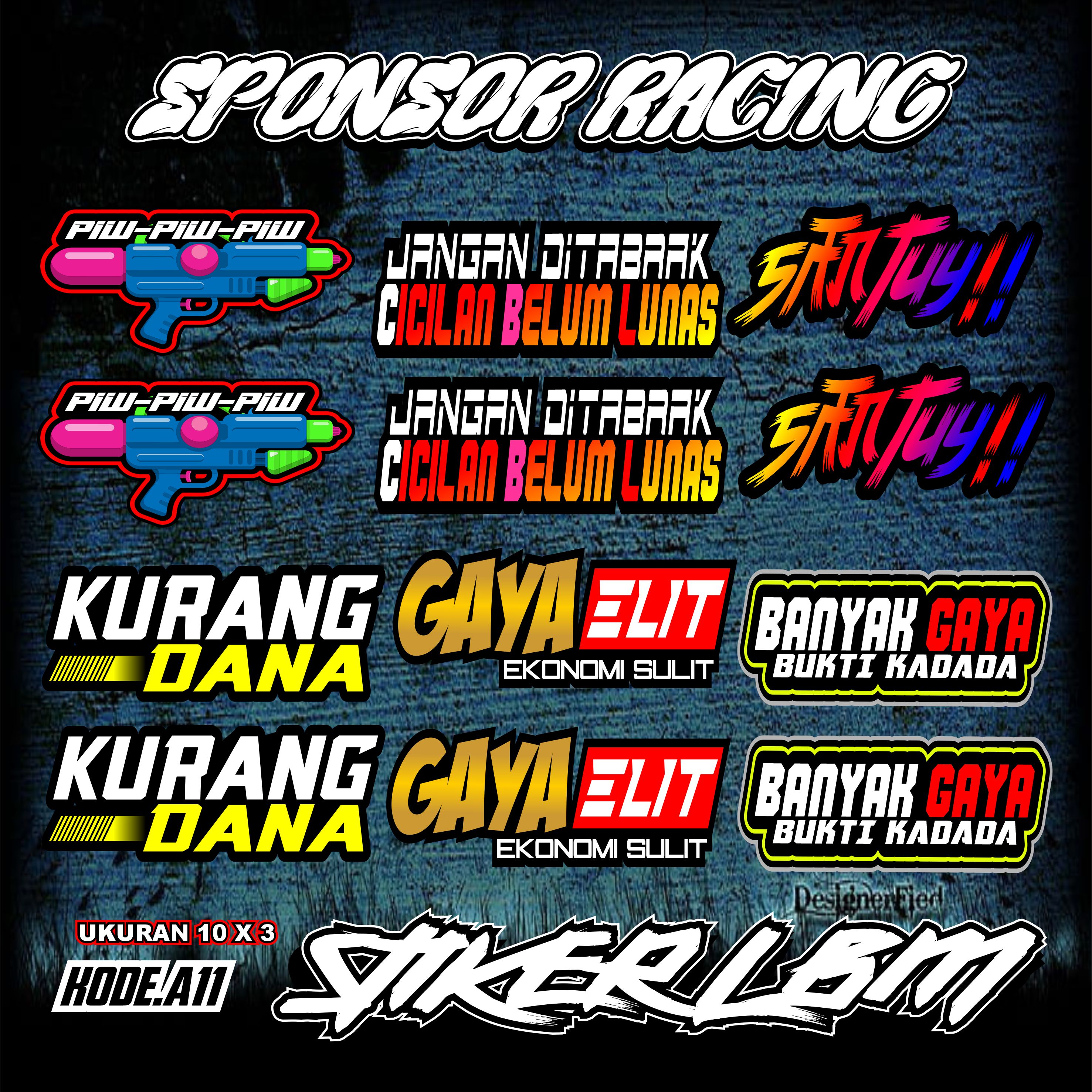 Stiker Racing Kata-Kata