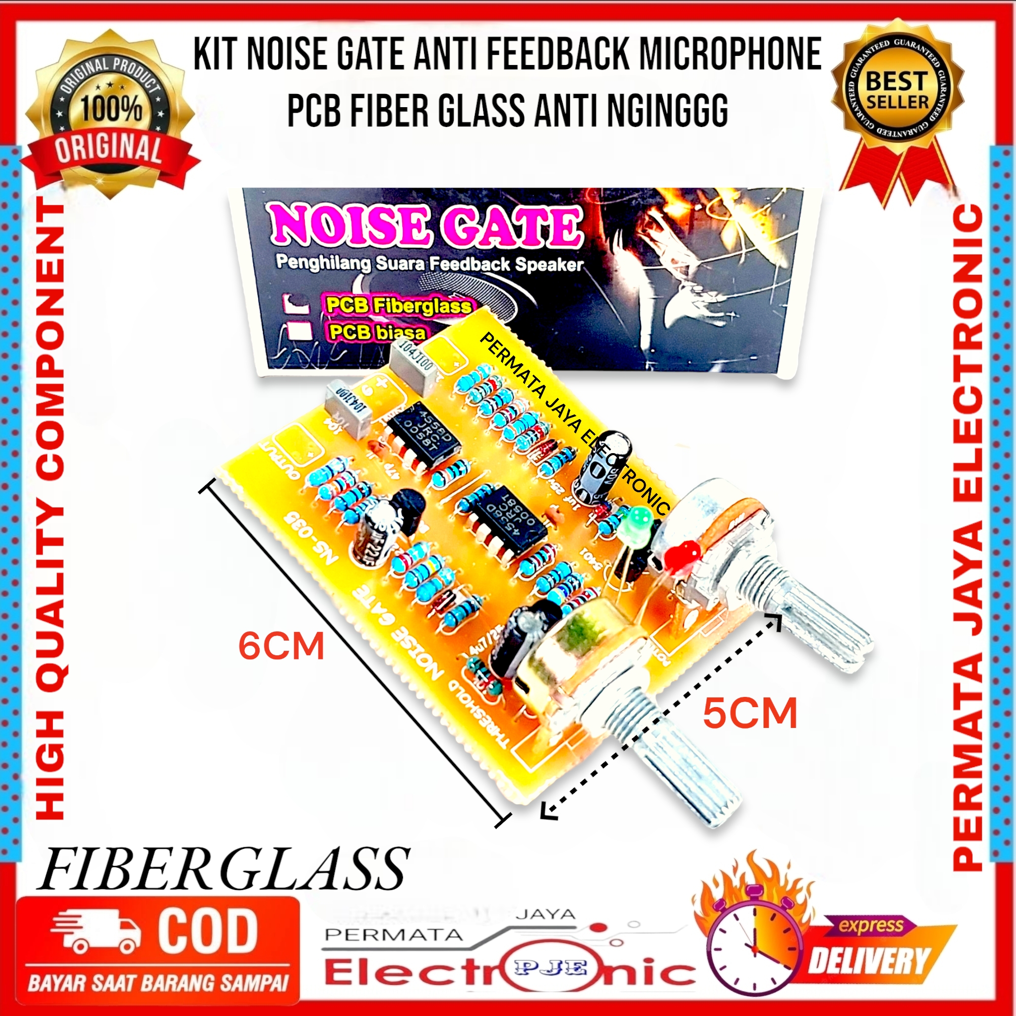 Noise Gate Anti Feedback Microphone Kit Anti Nois PCB FIBER GLASS ...