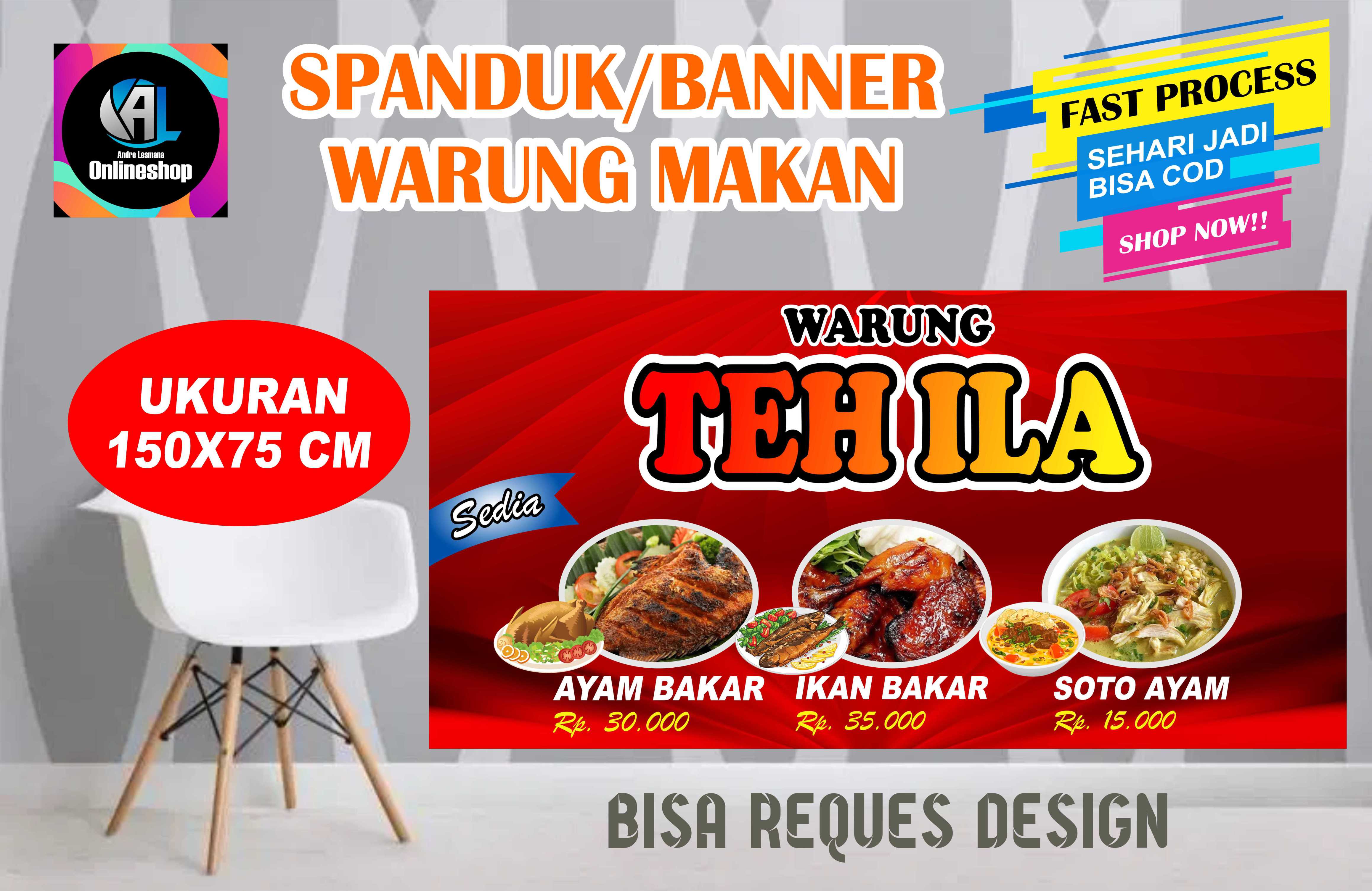 Spanduk Banner Warung Makan Lazada Indonesia