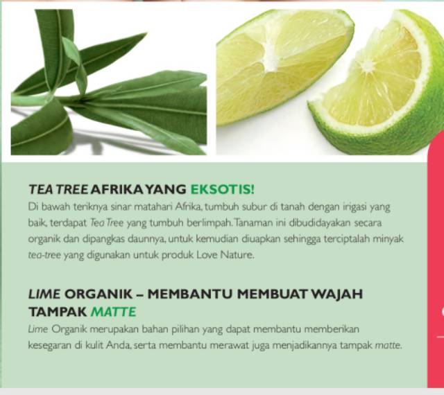 manfaat love nature purifying gel wash with organic tea tree & lime