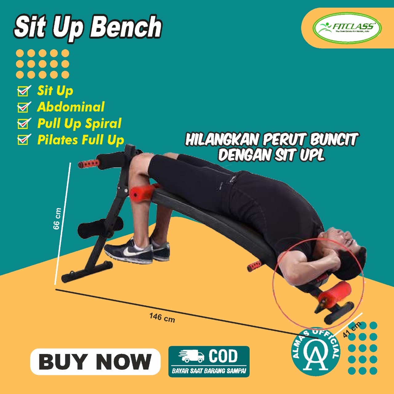 Sit UP Bench Alat Sit UP Papan Sit Up Alas Sit UP Alat Penahan