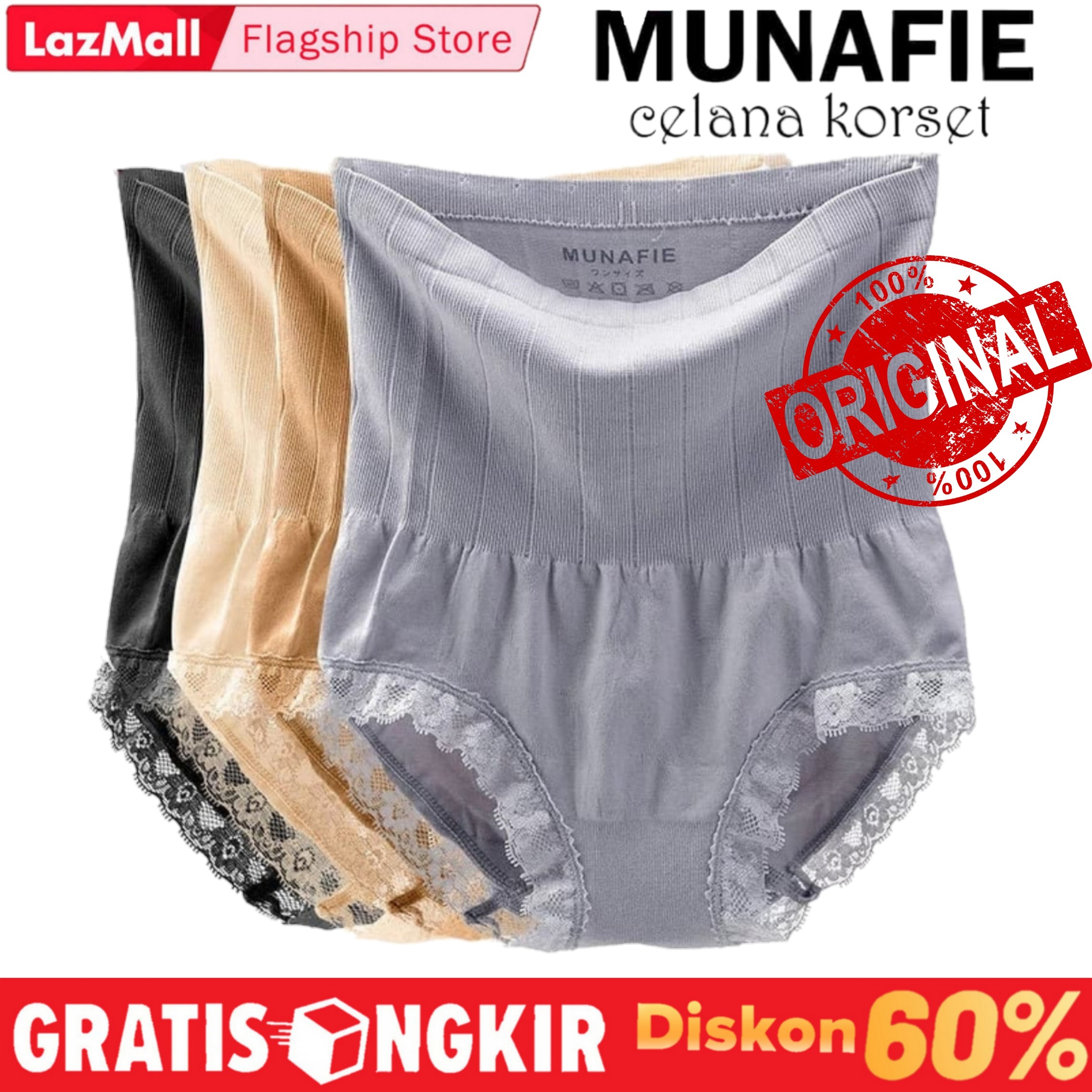 Munafie Slimming Pants Celana Dalam Korset Wanita Pengecil Perut