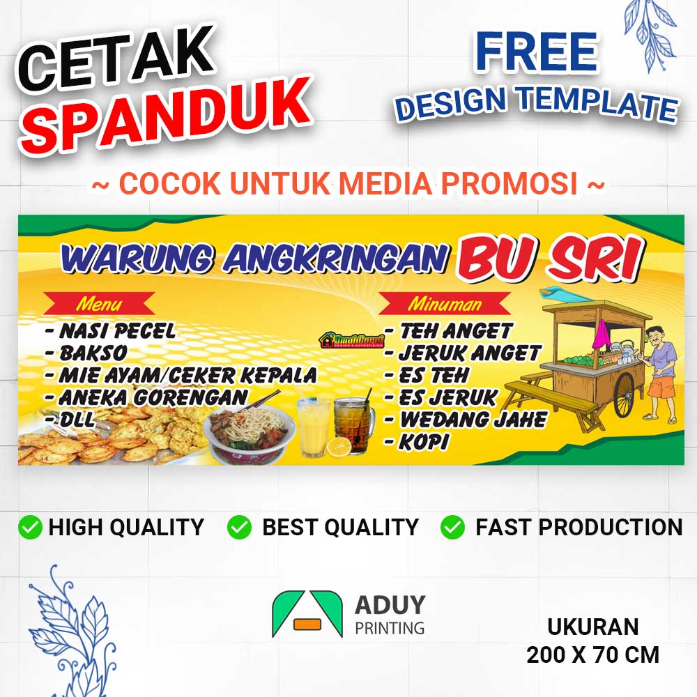 Cetak Banner Spanduk Makanan Angkringan Bisa Custom Ukuran X Cm Lazada Indonesia