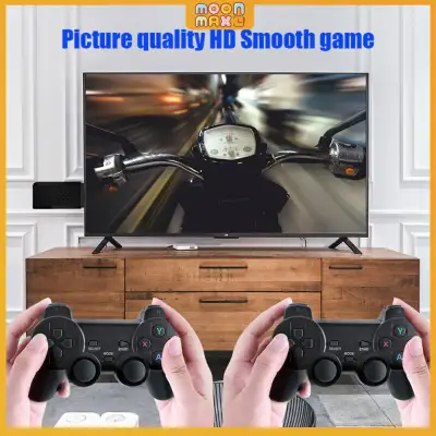 MOONMAX 32G/64G 3000/10000 Games Wireless Video Game Console With Wireless Handle TV Retro Console Classic Stick 4K HDMI-compatible Wireless Double Controller For PS1/FC/GBA