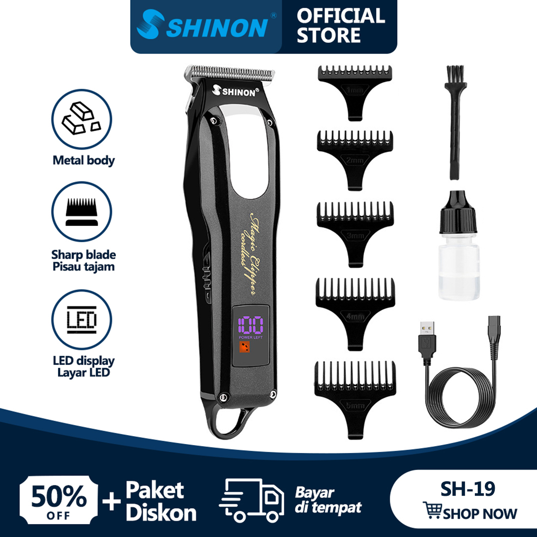 SHINON SH-19 Rambut Hair Clipper Original/Mesin Cukur Clipper 6 in1 ...