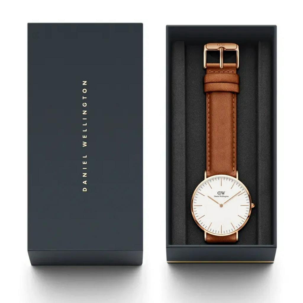Jam Tangan Pria Dewasa Daniel Wellington Classic Black Dial Rose
