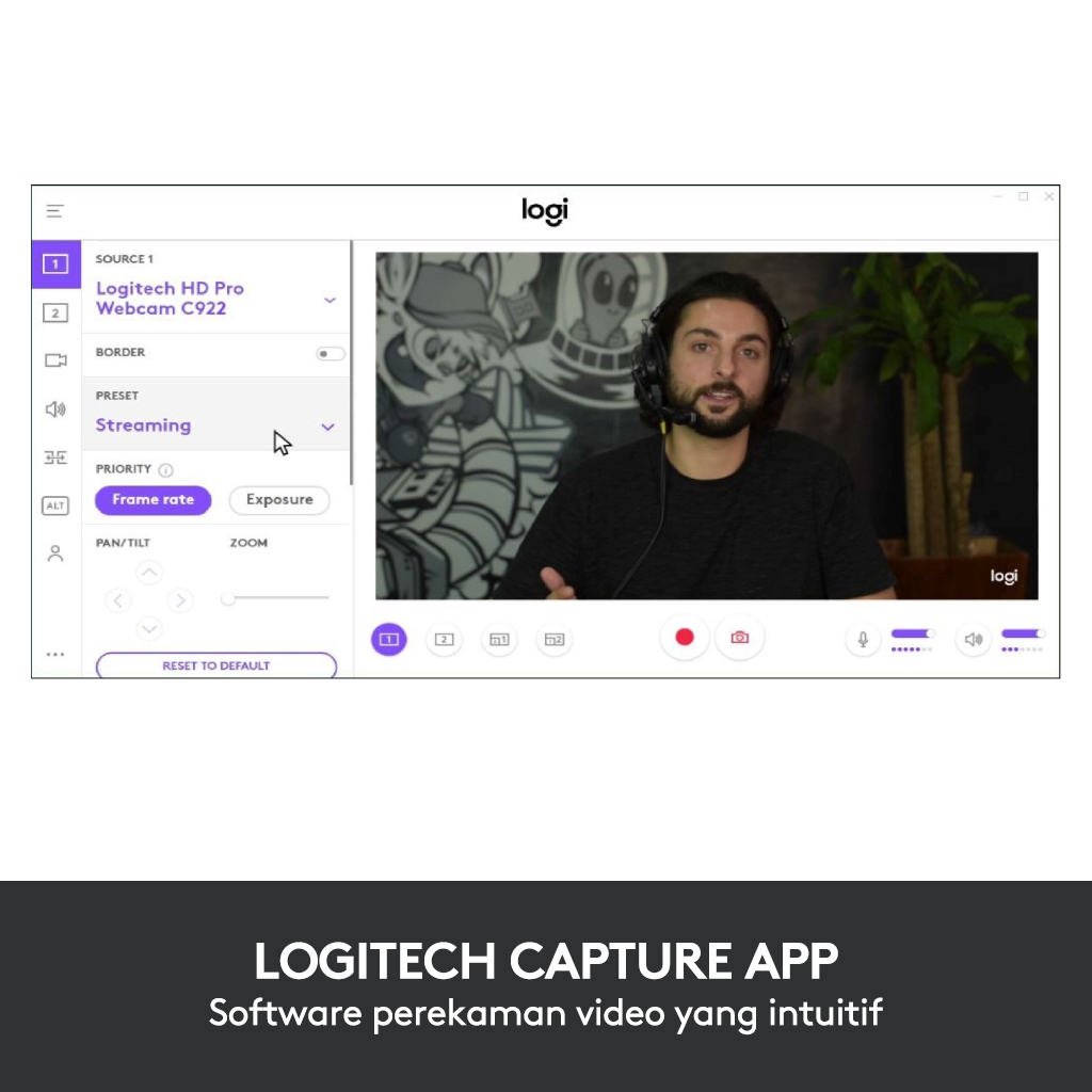 Logitech C920 Webcam PRO Full HD 1080p dengan Autofocus dan Noise - Main Image