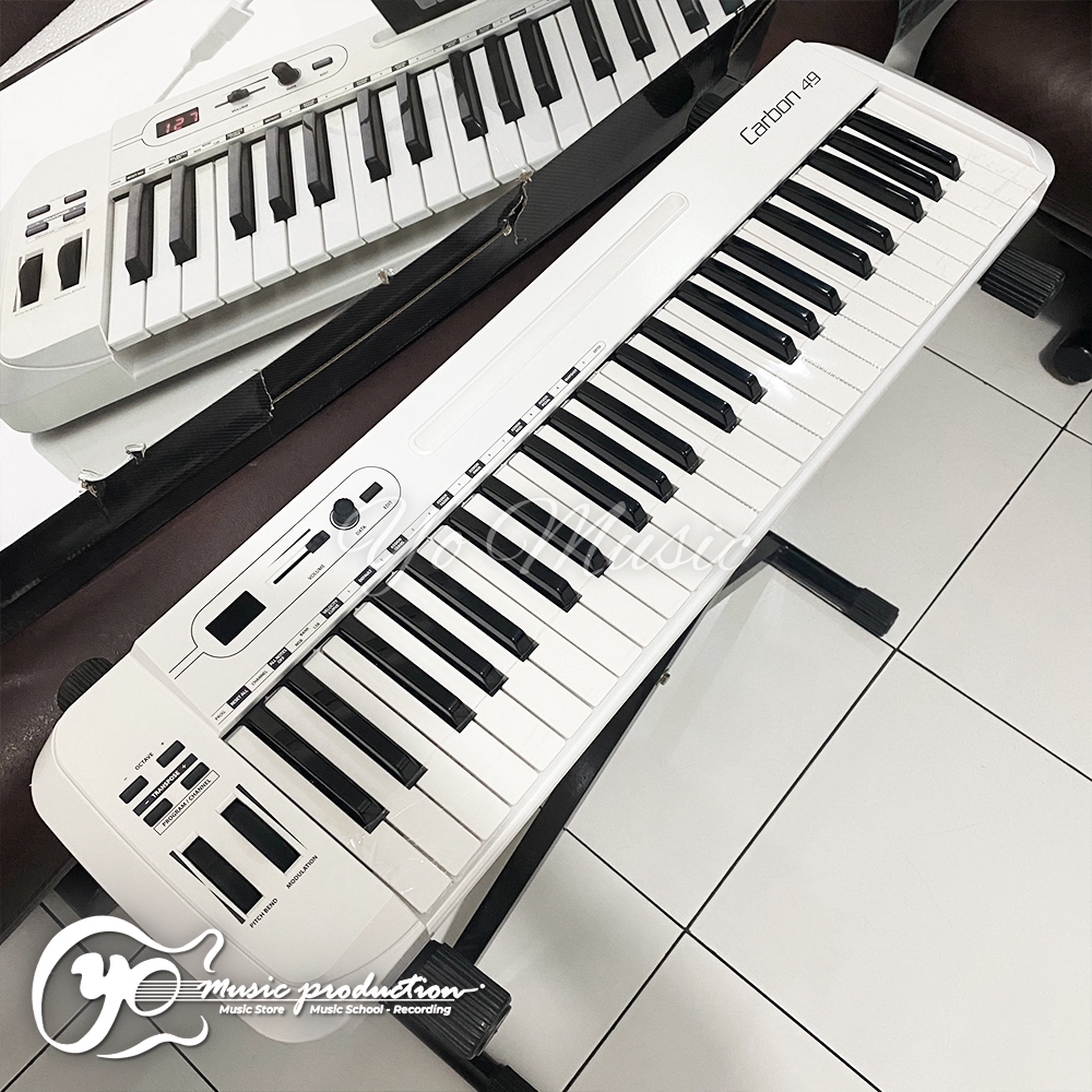 Keyboard Midi Recording 49 Keys Samson Carbon White Edition Switch On