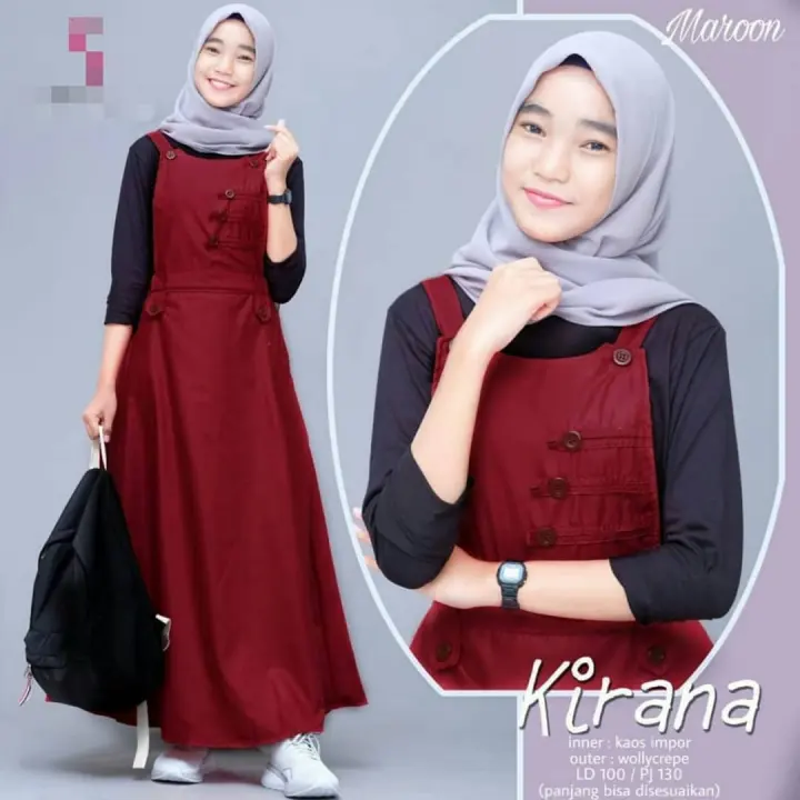 Assyifa Fashion Kirana Dress Set Overall Baju Wanita Dress Panjang Model Baju Gamis Terbaru Wanita Berhijab Terkini Supplier Pakaian Murah 2020 Lazada Indonesia