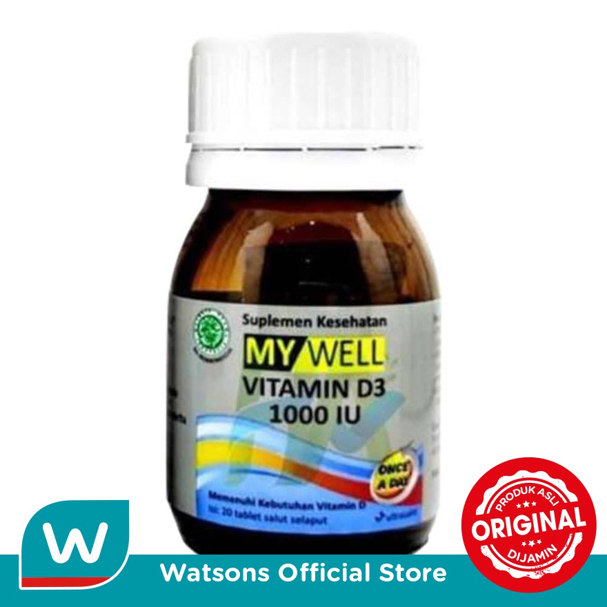 MY WELL Vitamin D3 1000 IU 20's (Botol) Lazada Indonesia
