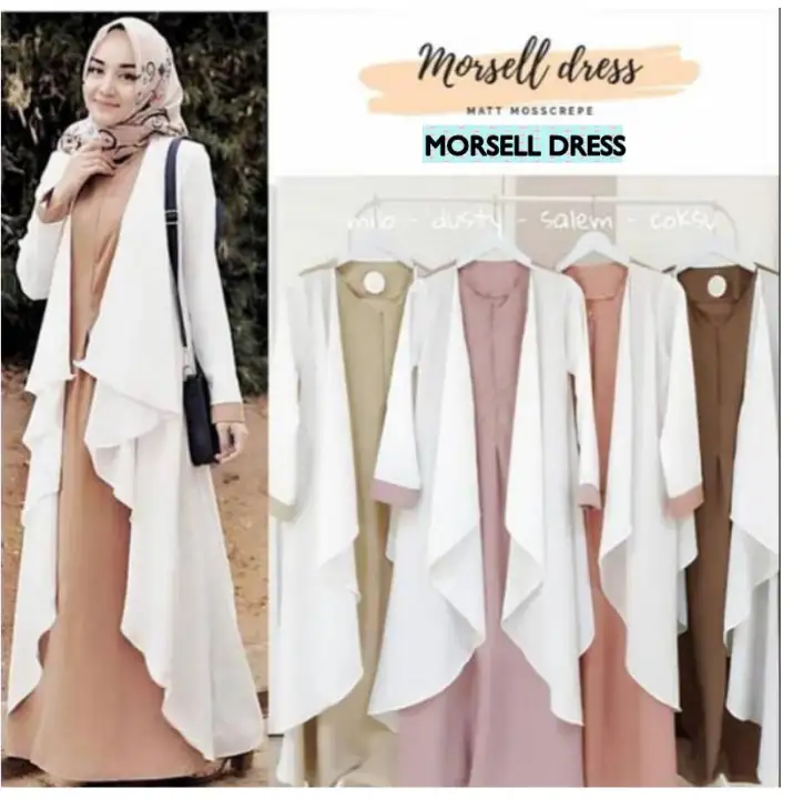 Baju Trend Kekinian Morsell Dress Bahan Mosscrepe Gamis Wanita Muslimah Gamis Terbaru 2020 Modern Terlaris Gamis Murah Bagus Kekinian Baju Gamis Lengan Panjang Wanita Murah Maxi Dress Wanita Lazada Indonesia