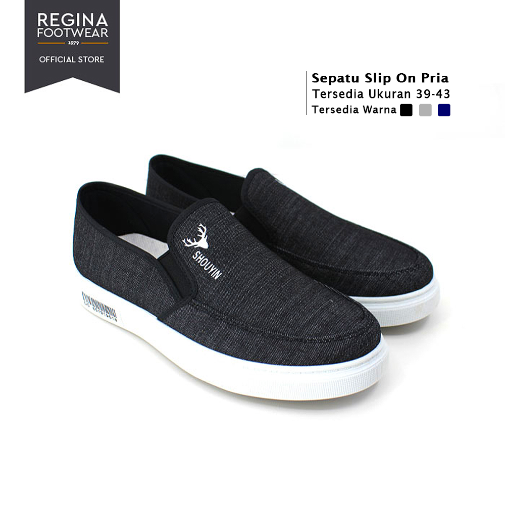 Sepatu slip on store canvas