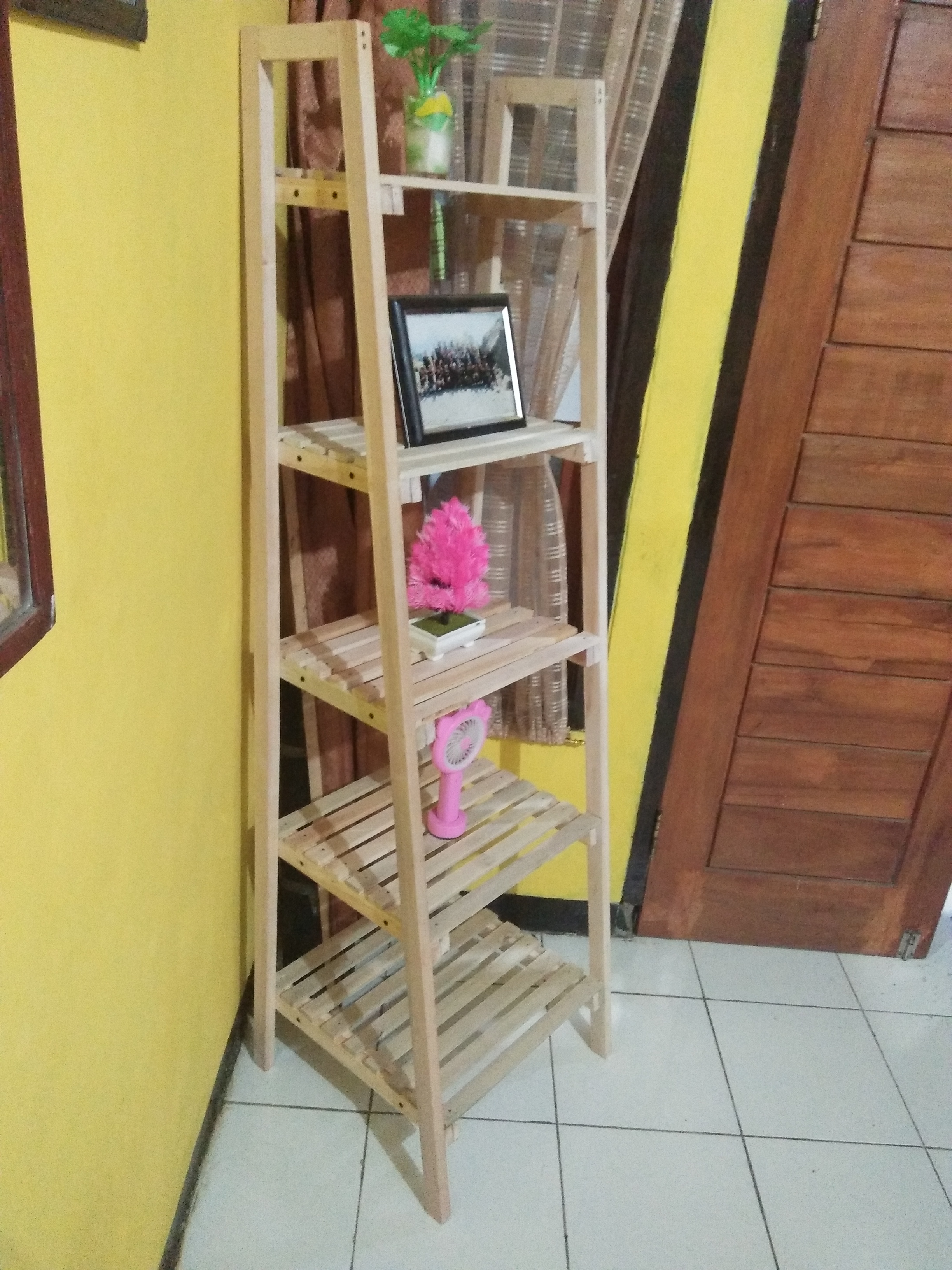 rak susun 5 tingkat dari kayu | lazada indonesia