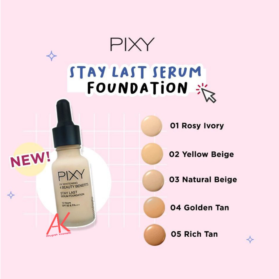 pixy foundation serum