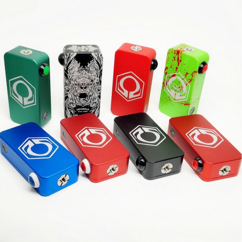 HexOhm v3 Box Mod Anodized Black Blue Green Red Splatter Powder Coat