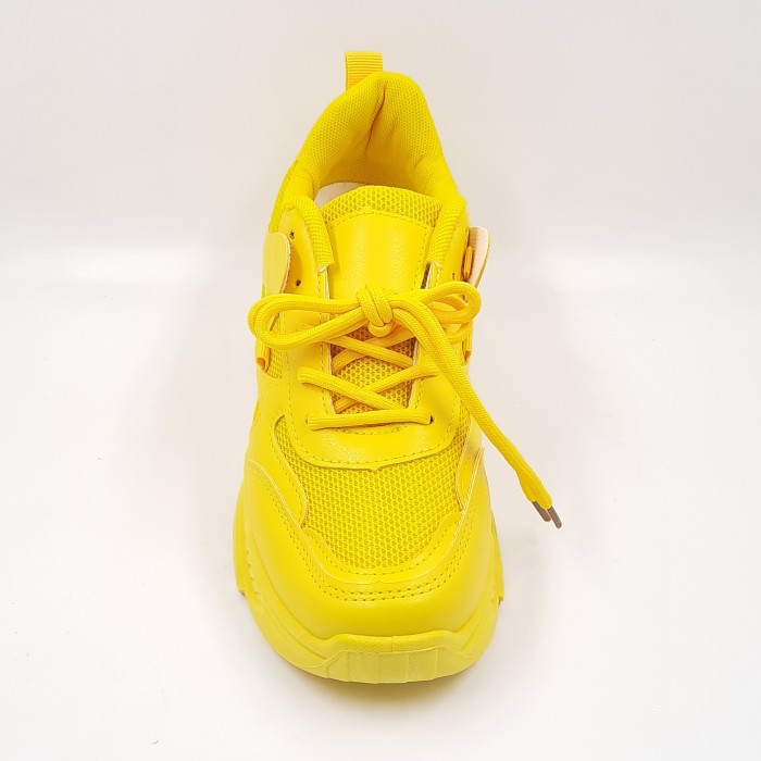 yellow training shoes