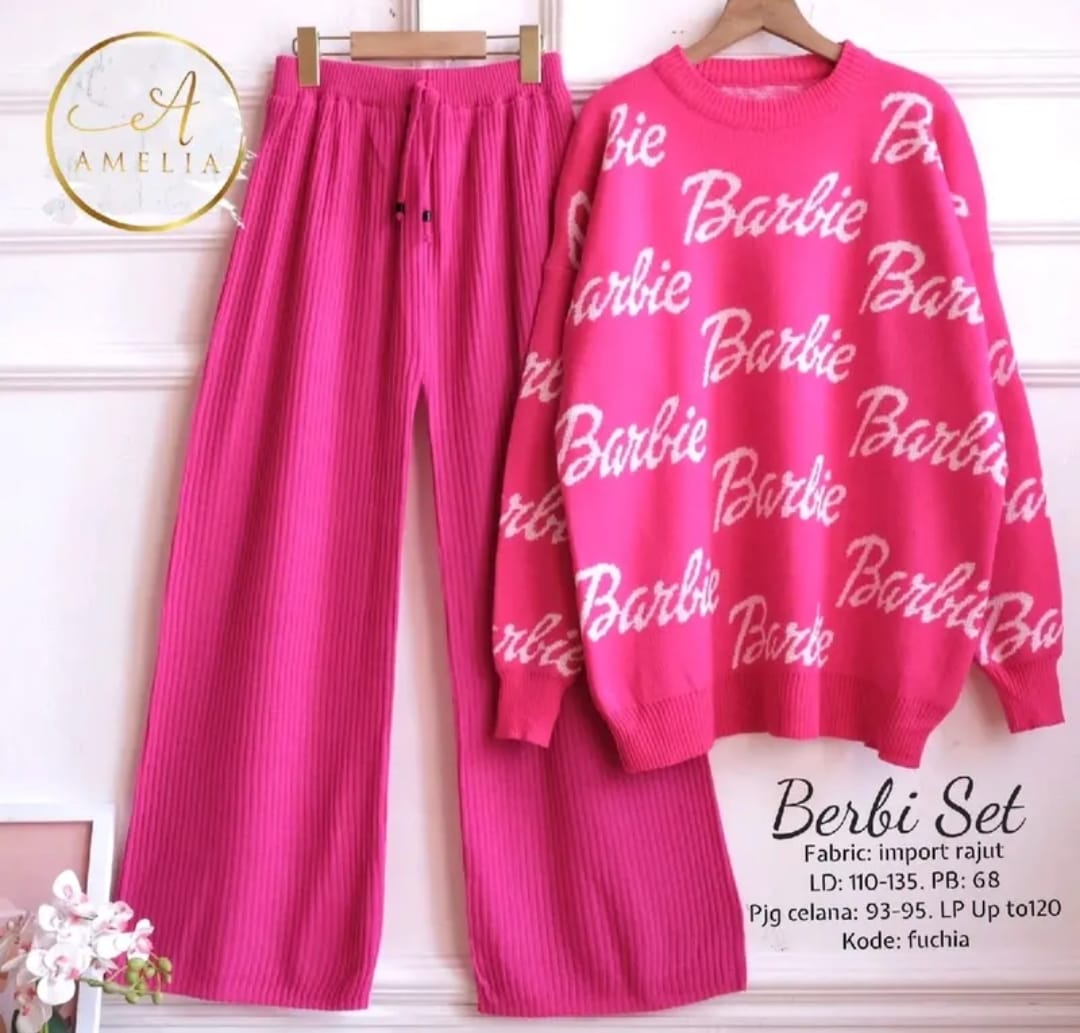 Pyjama Set Pyjama Barbie Femme Primark Sweater Rajut Fit To XL - Main Image