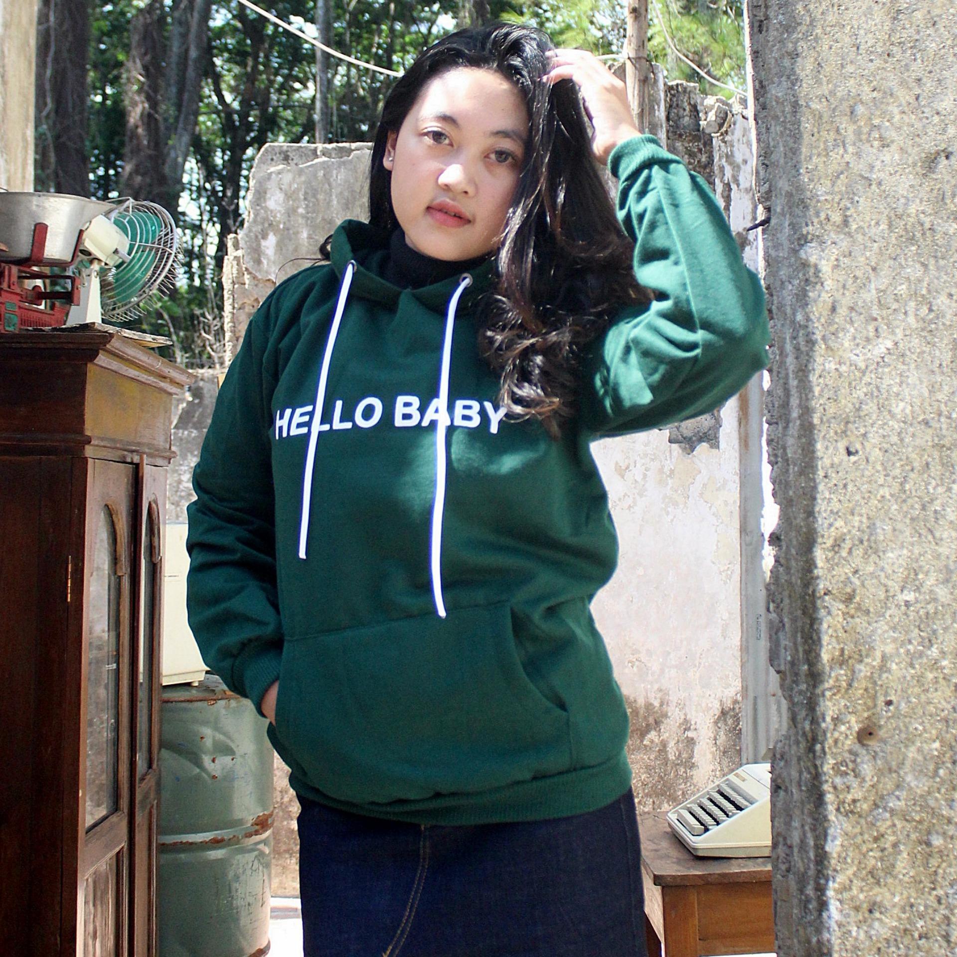 sweater hoodie hello baby