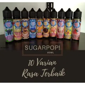 Gratis Kapas 5 Botol Liquid Vape 60 Ml Sugar Pop 10 Rasa Enak