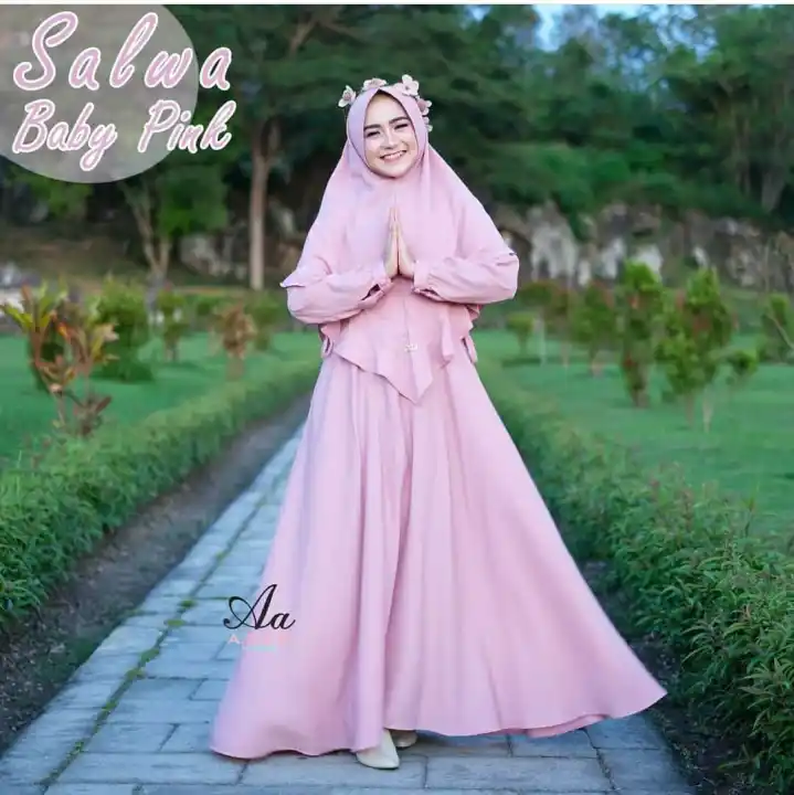 Gamis Dress Syari Salwa Series By A D E N Hijab Only Dress Lazada Indonesia