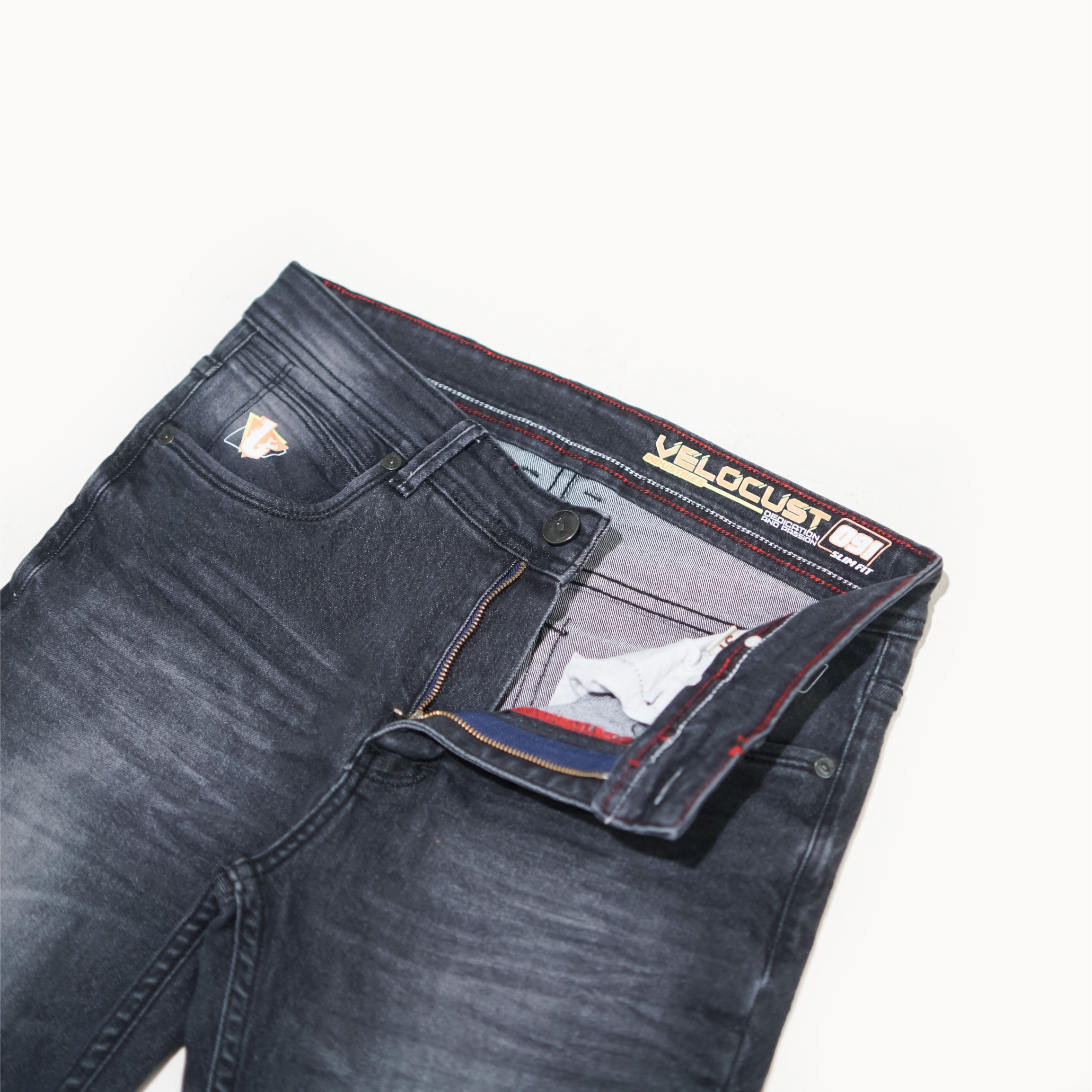 VELOCUST Celana Panjang Jeans Pria Basic Slimfit Stretch