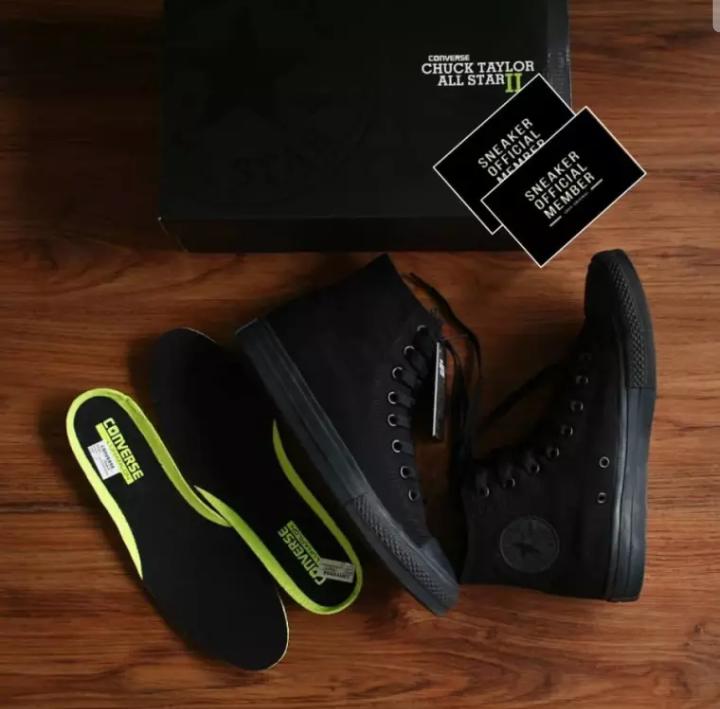 converse all black leather