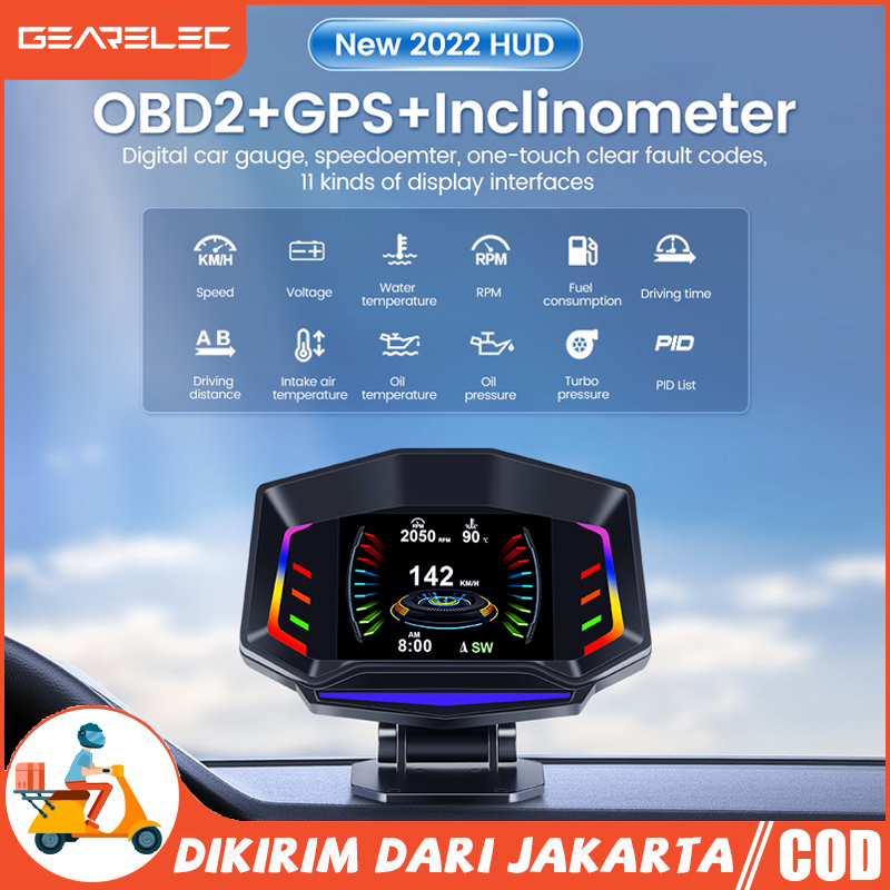 [Local Stock+COD] AP-8 3 in 1 Car Head up Display OBD2 GPS Dual System ...