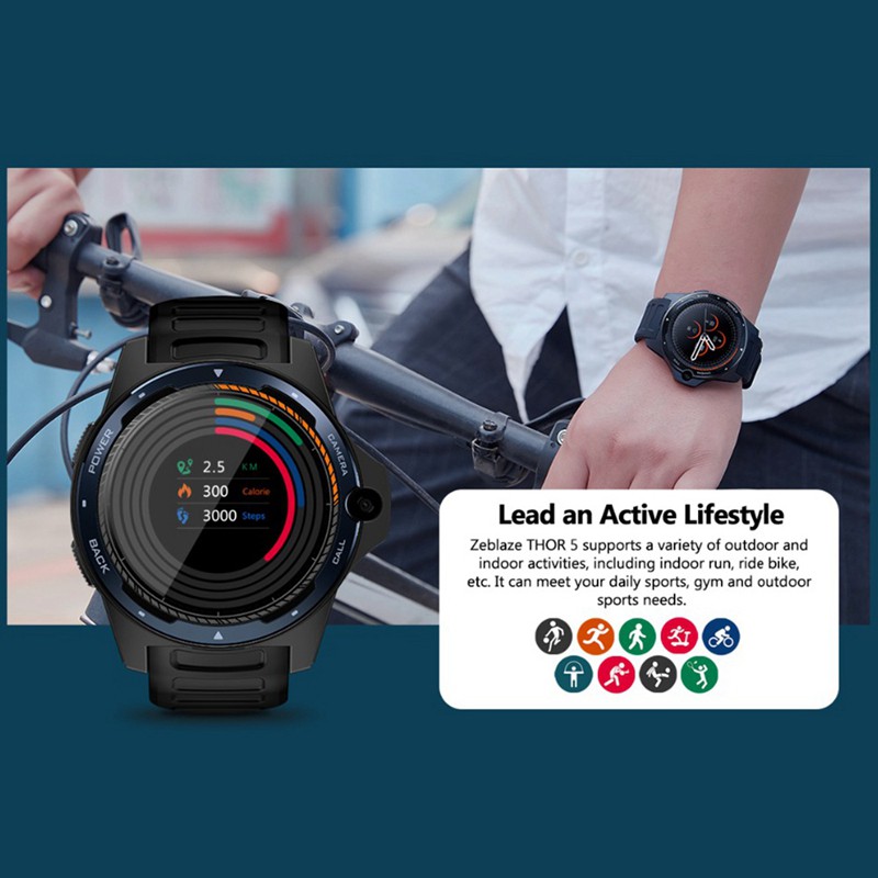 Flagship Killer Zeblaze THOR 6 Smart Watch 4G Helio P22 Octa Core Processor  4GB+64GB Android10 Face Unlock GPS SmartWatch Phone|Smart Watches| -  AliExpress